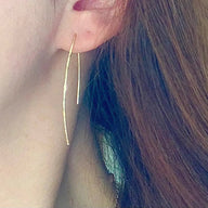 Solare Gold Hook Earrings – Handcrafted Radiance - SALVESSA