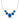 Blue Sapphire Glow Necklace – Recycled Glass Chunky Adjustable - SALVESSA