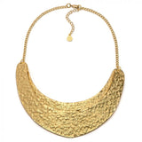 Handcrafted Brass Crescent Necklace - Salvessa