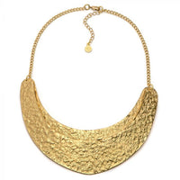 Handcrafted Brass Crescent Necklace - Salvessa
