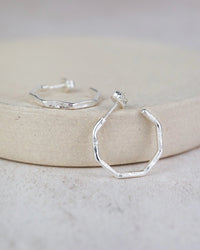 Echoes of Cornwall Silver Everyday Octagon Earrings – Handcrafted, Understated, Everyday Beautiful - SALVESSA