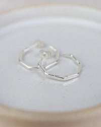 Echoes of Cornwall Silver Everyday Octagon Earrings – Handcrafted, Understated, Everyday Beautiful - SALVESSA