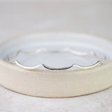 Echoes of Cornwall Silver Geo Wave Bangle – Crafted by Hand, Inspired by Nature - SALVESSA