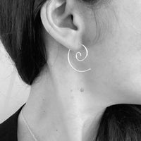 Eterna Spiral Hoops – Sterling Silver Threader Earrings - SALVESSA