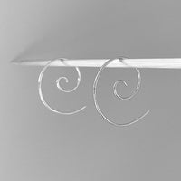 Eterna Spiral Hoops – Sterling Silver Threader Earrings - SALVESSA