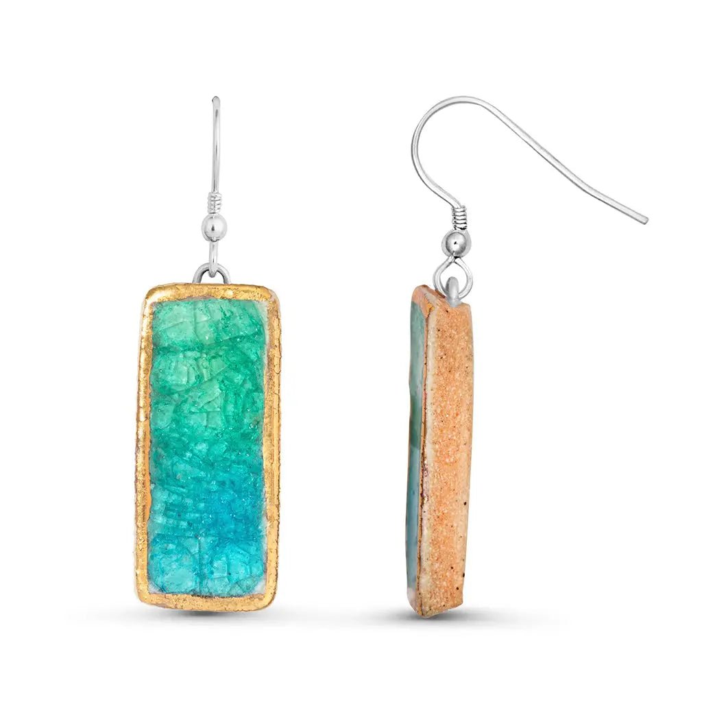 Laguna Verde Earrings – Emerald & Turquoise Gem Drops - SALVESSA