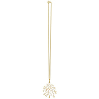 Luce Bianca Radiant Gold & White Coral Charm Necklace - SALVESSA