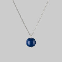 Morning Sky Pendant – Cornflower Blue Recycled Glass Necklace - SALVESSA