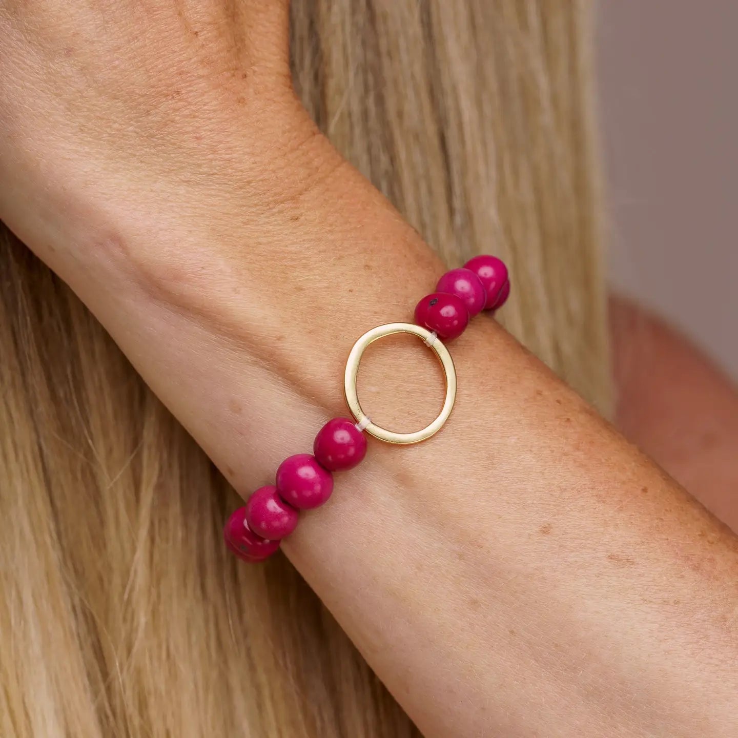 Solana Acai Bracelet – Berry Pink, Bold, Beautifully Rooted - SALVESSA