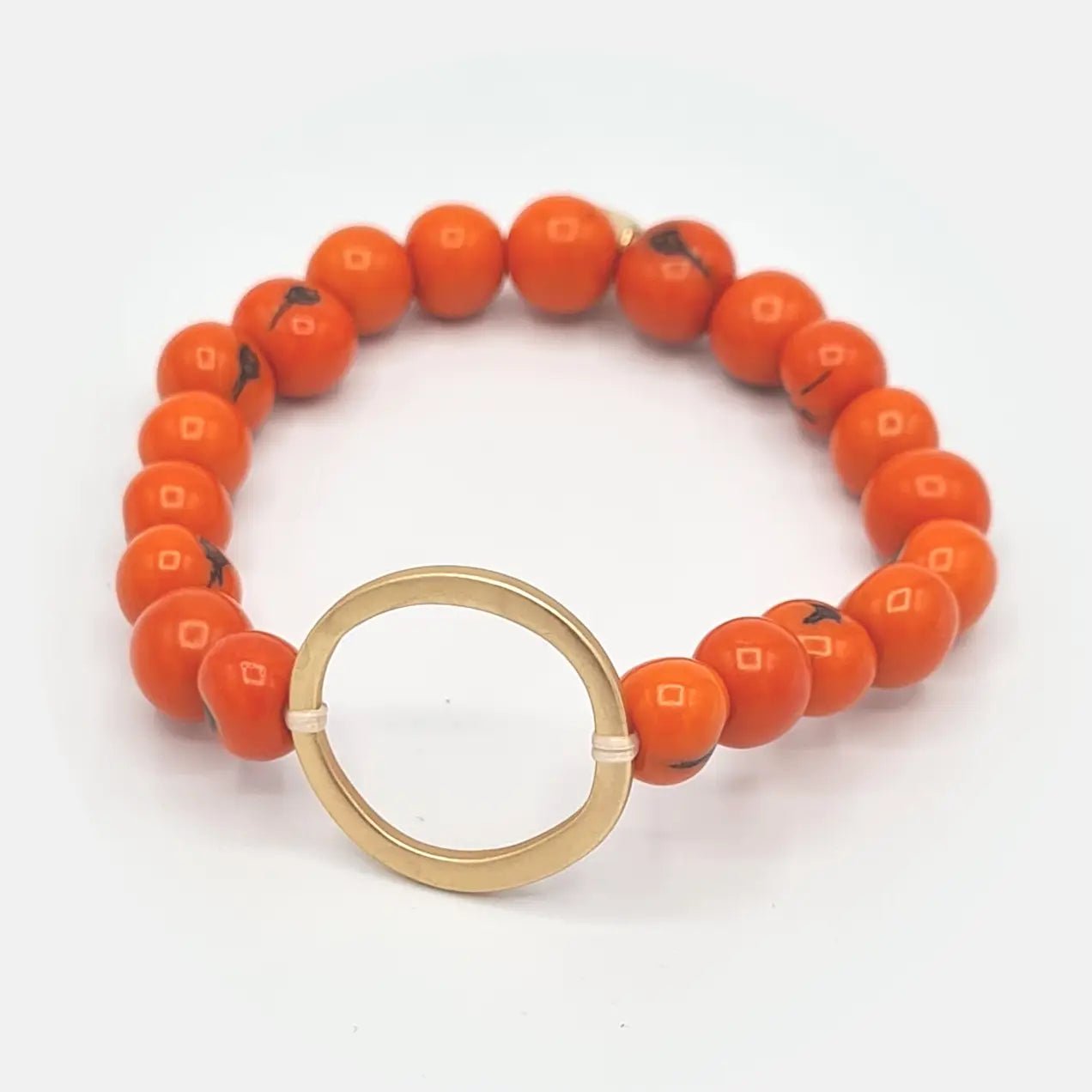 Solana Acai Bracelet – Sunset Orange, Bold, Bohemian - SALVESSA