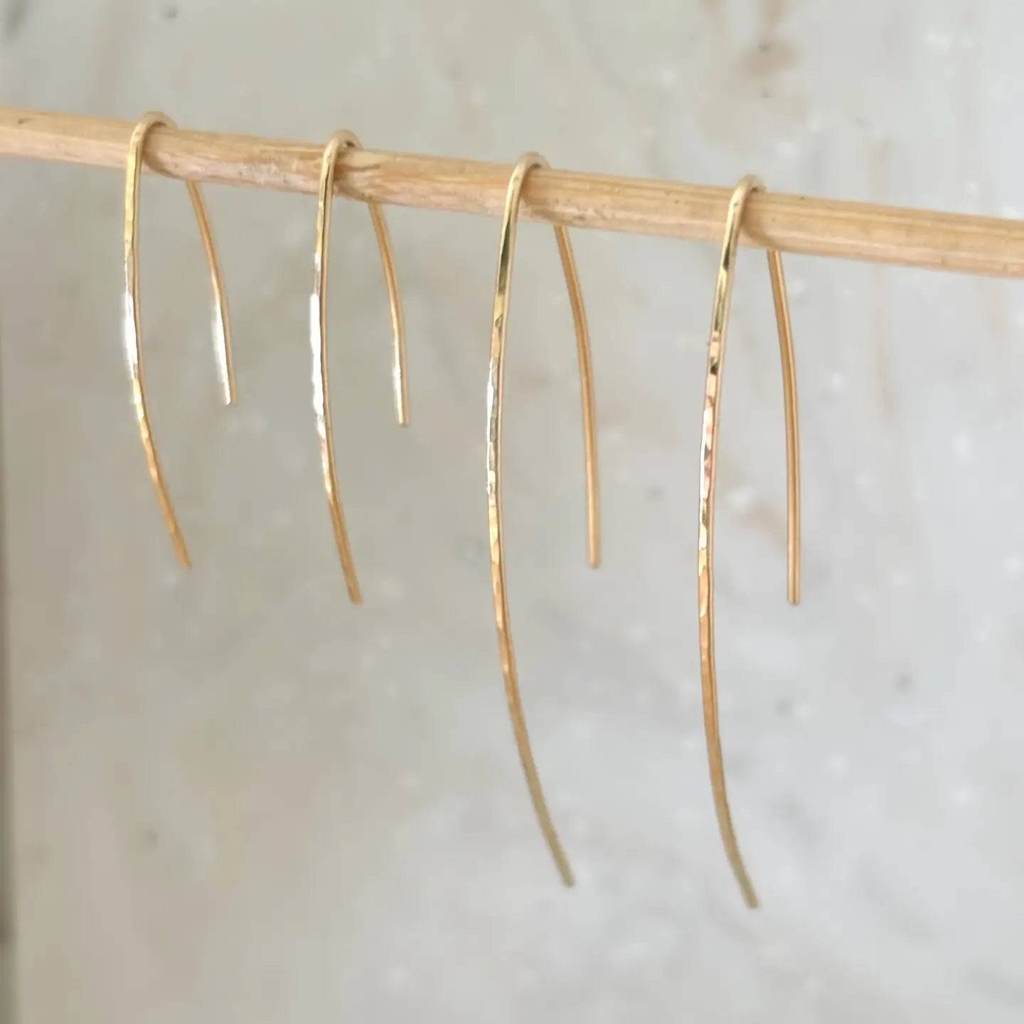 Solare Gold Hook Earrings – Handcrafted Radiance - SALVESSA