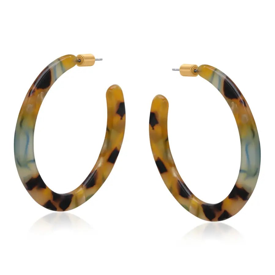 Stella Hoops – Sustainable Resin Hoop Earrings - SALVESSA