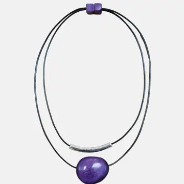 Tula Statement Necklace - Elegant Purple, Artful, Alive - SALVESSA