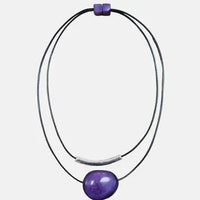 Tula Statement Necklace - Elegant Purple, Artful, Alive - SALVESSA