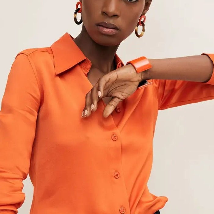 Vida Orange - Statement Dangle Earrings - SALVESSA