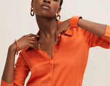 Vida Orange - Statement Dangle Earrings - SALVESSA