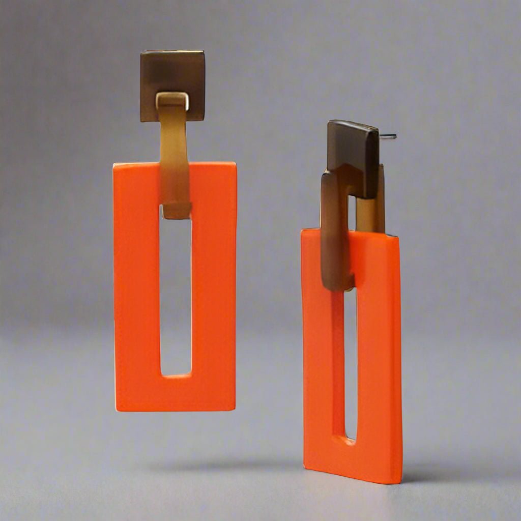 Vida Rectangle Drops Earrings – Naturally Bold - SALVESSA